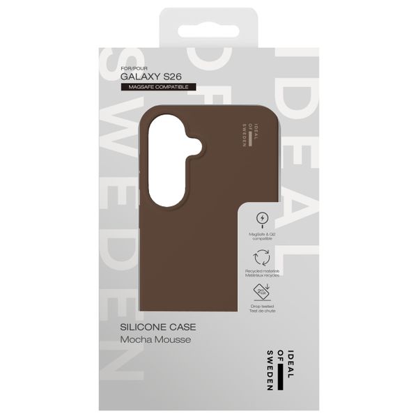 iDeal of Sweden Coque en silicone avec MagSafe Samsung Galaxy S26 - Mocha Mousse