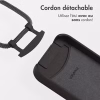 imoshion Coque arrière Color avec cordon amovible et MagSafe Apple iPhone 14 Pro Max - Black Coffee