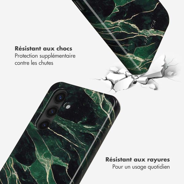 Selencia Coque arrière Vivid Tough Samsung Galaxy S24 - Chic Marble Quartz