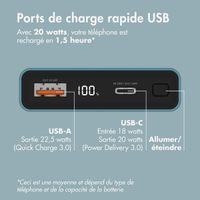 imoshion Ultra Series Batterie externe 10.000 mAh - Vert Pétrole