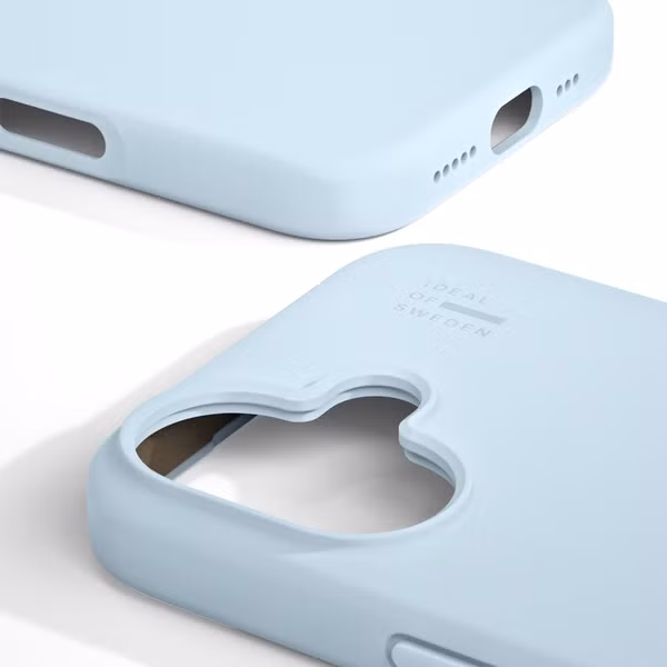 iDeal of Sweden Coque en silicone avec MagSafe Apple iPhone 16 - Light Blue