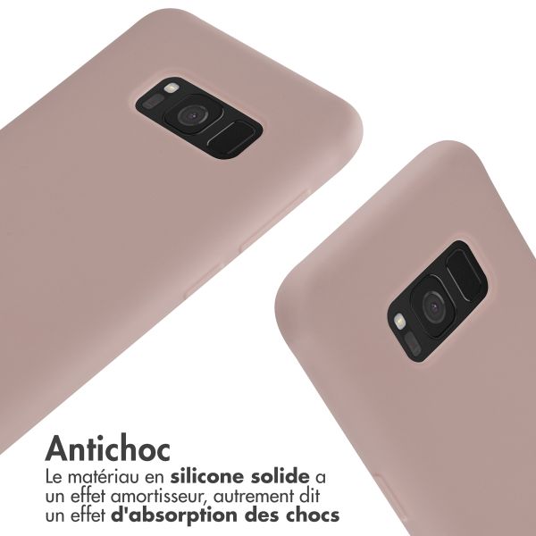 imoshion Coque en silicone avec cordon Samsung Galaxy S8 - Sand Pink