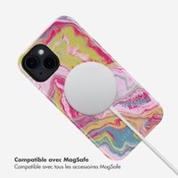 Selencia Coque arrière Vivid avec MagSafe Apple iPhone 14 - Marble Pink