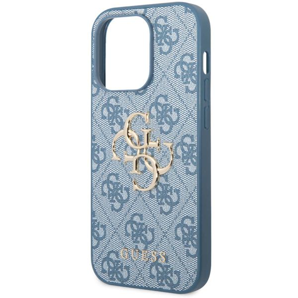 Guess Coque 4G Metal Logo Backcover iPhone 14 Pro - Bleu