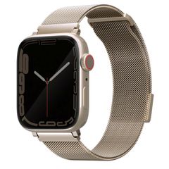 Uniq Bracelet Dante Mesh Milanese en acier Apple Watch Series 1 t/m 9 / SE (38/40/41 mm) | Series 10 / 11 (42 mm) - Starlight
