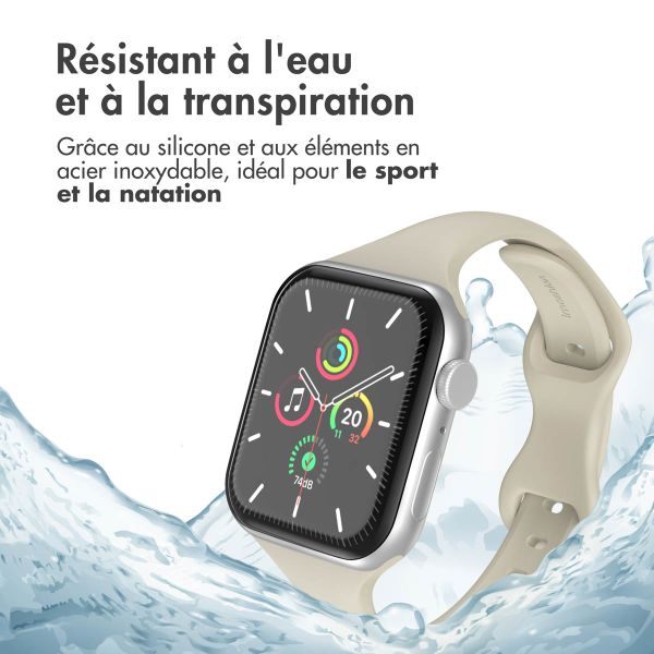 imoshion Bracelet en silicone fin Apple Watch Series 1-10 / SE / Ultra (2) (44/45/46/49 mm) - Lumière Stellaire