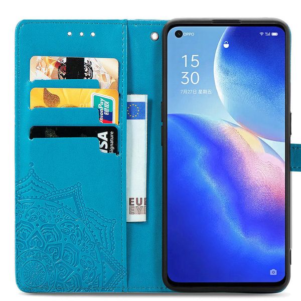 imoshion Etui de téléphone Mandala Oppo Find X3 Lite - Turquoise