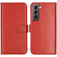 Selencia Étui portefeuille en cuir véritable Samsung Galaxy S22 - Rouge