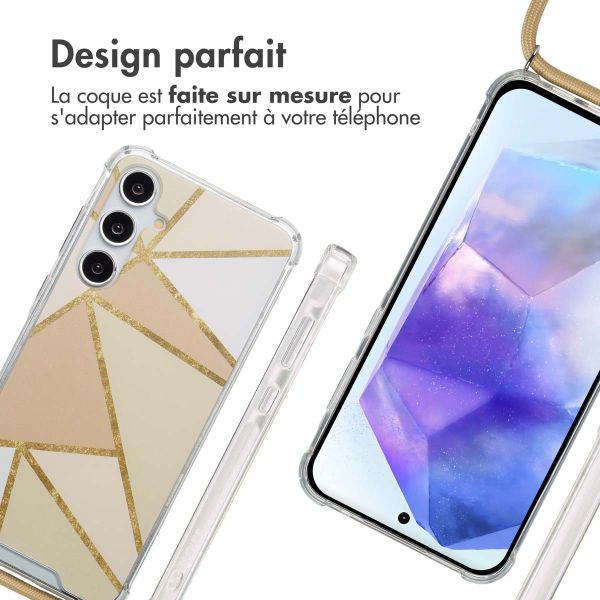 imoshion Coque Design avec cordon Samsung Galaxy A55 - Beige Graphic