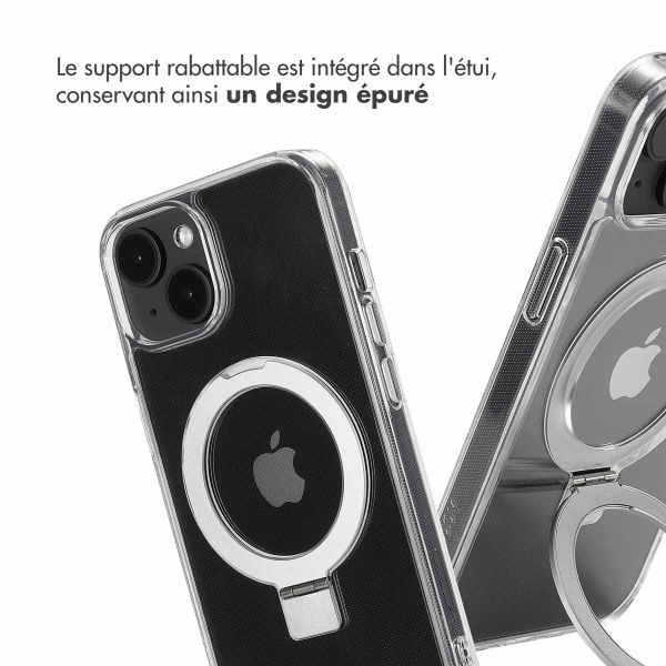 Accezz Coque Ring Stand avec MagSafe Apple iPhone 14 - Transparent