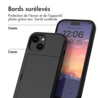 imoshion Coque arrière avec porte-cartes iPhone 15 - Noir