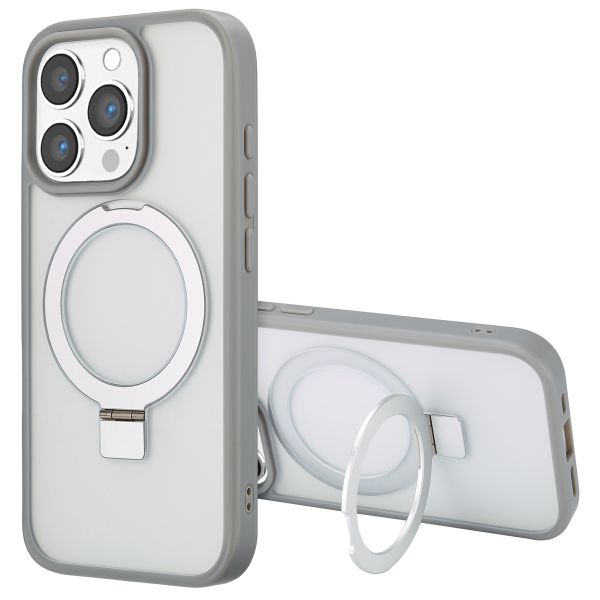 Accezz Coque Ring Stand avec MagSafe iPhone 16 Pro - Grey