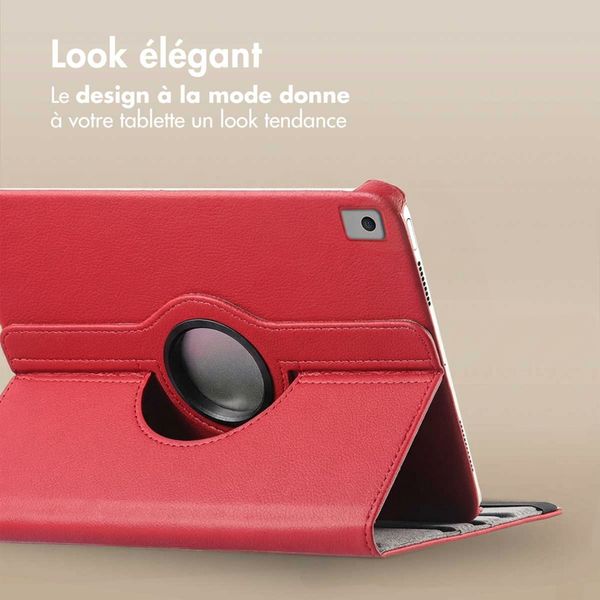 imoshion Coque tablette rotatif à 360° Apple iPad 9 (2021) 10.2 pouces / iPad 8 (2020) 10.2 pouces / iPad 7 (2019) 10.2 pouces - Rouge foncé
