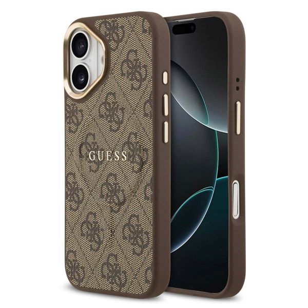 Guess Coque MagSafe Classic avec logo 4G Apple iPhone 17 - Marron