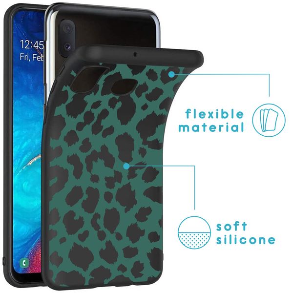 imoshion Coque Design Samsung Galaxy A20e - Léopard - Vert / Noir