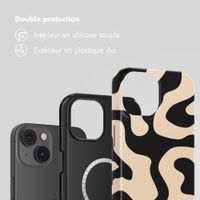 Selencia Coque arrière Vivid avec MagSafe Apple iPhone 14 - Art Wave Black