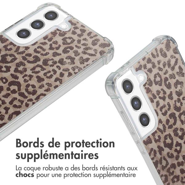 imoshion Coque Design avec cordon Samsung Galaxy S21 FE - Leopard Mood