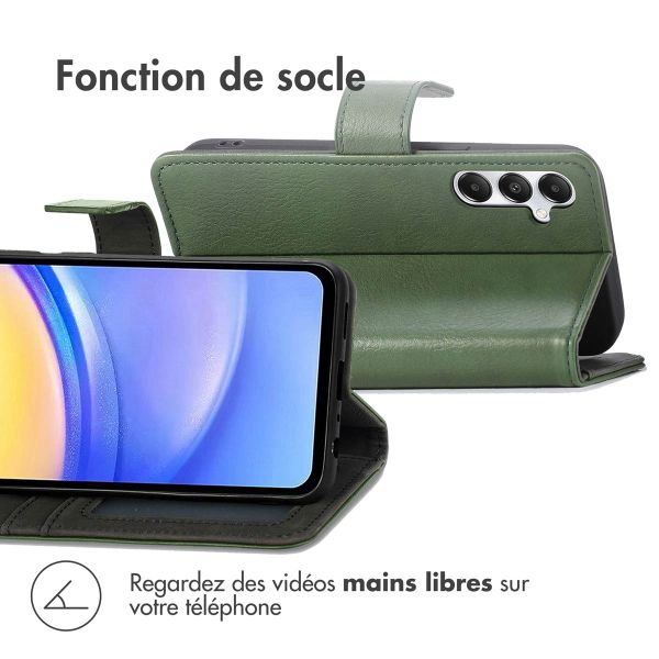 imoshion Étui de téléphone portefeuille Luxe Samsung Galaxy A15 (5G/4G) - Vert