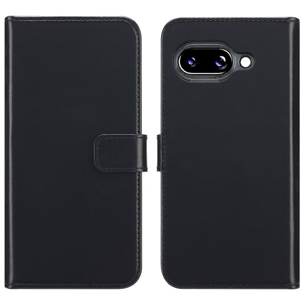 Selencia Étui de téléphone portefeuille en cuir véritable Google Pixel 9A - Noir