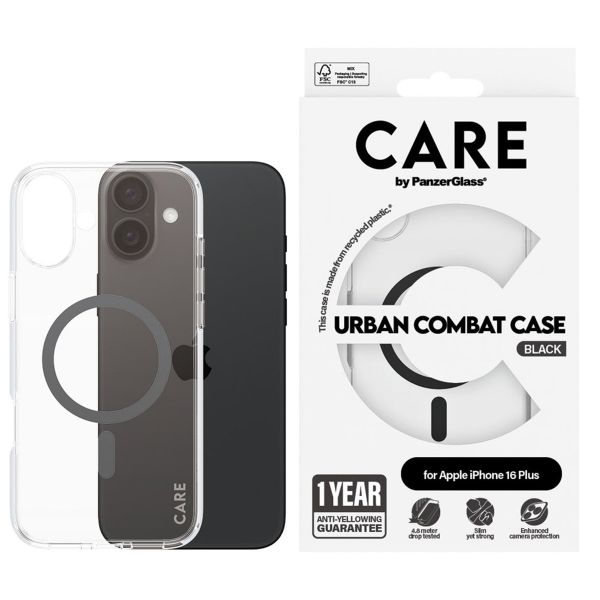 CARE by PanzerGlass Coque Urban Combat MagSafe Apple iPhone 16 Plus - Blue