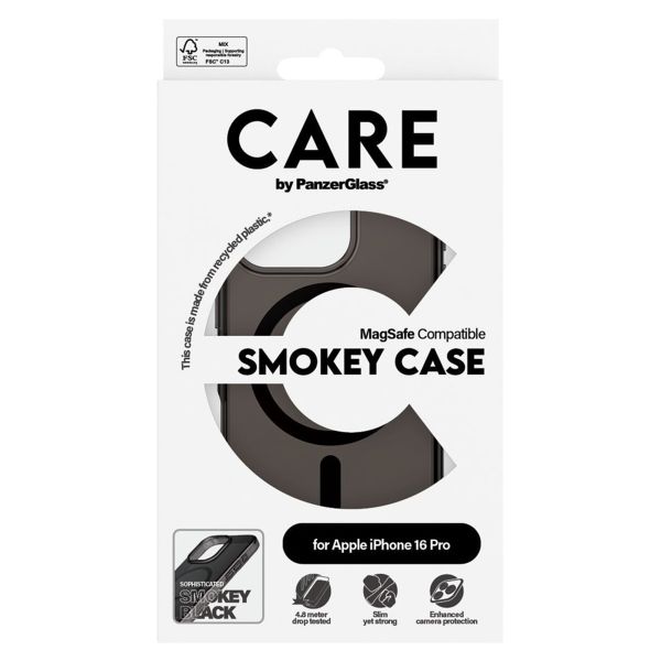 CARE by PanzerGlass Coque Smokey Urban Combat MagSafe Apple iPhone 16 Pro - Smokey