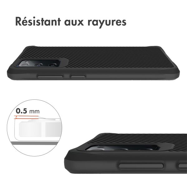 imoshion Rugged Hybrid Carbon Case Samsung Galaxy S20 - Noir