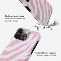 Selencia Coque arrière Vivid Apple iPhone 15 Pro - Colorful Zebra Old Pink