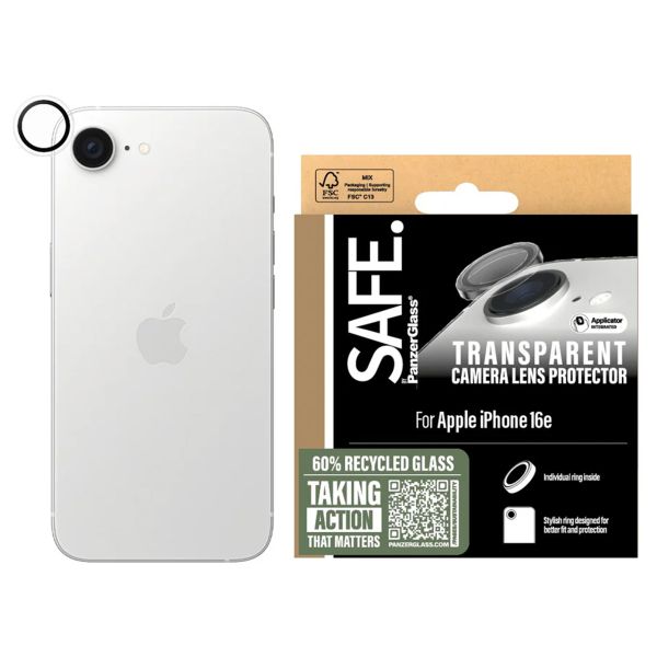 SAFE by PanzerGlass Protection Caméra iPhone 16e - Transparent