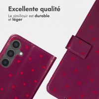 imoshion Étui de télephone portefeuille Design Samsung Galaxy S24 - Crush Check Coral Dust