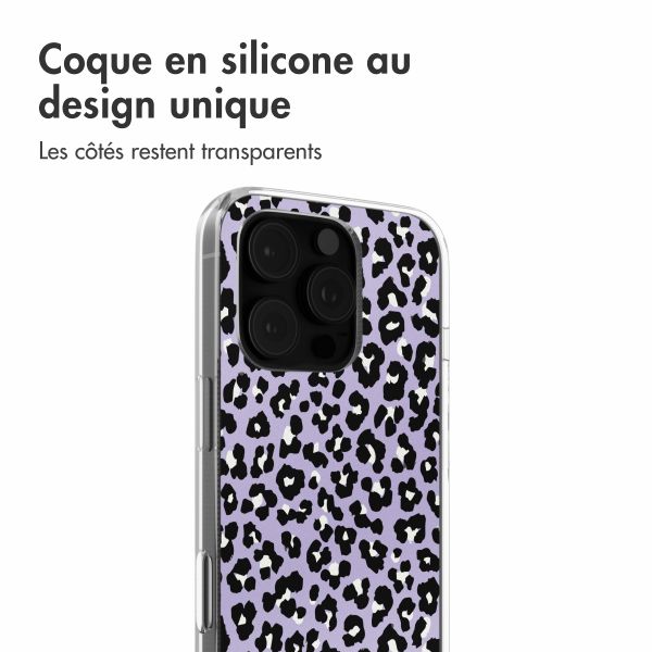 imoshion Coque Design Apple iPhone 16 Pro - Leopard Lilac