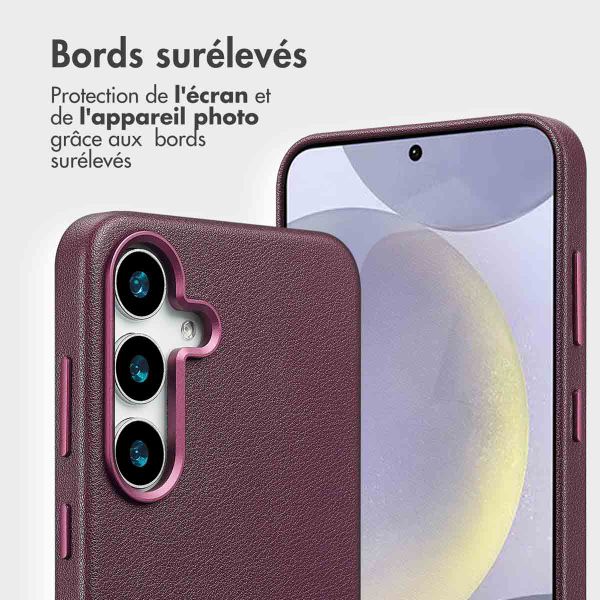 Accezz Étui de téléphone portefeuille en cuir 2-en-1 avec MagSafe Samsung Galaxy S25 Plus - Heath Purple