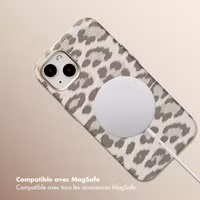 Selencia Coque Sabi imprimé panthère avec MagSafe Apple iPhone 13 - Soft Ivory