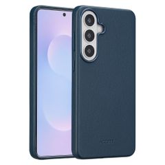 Accezz Coque arrière en cuir avec MagSafe Samsung Galaxy S26 Plus - Nightfall Blue