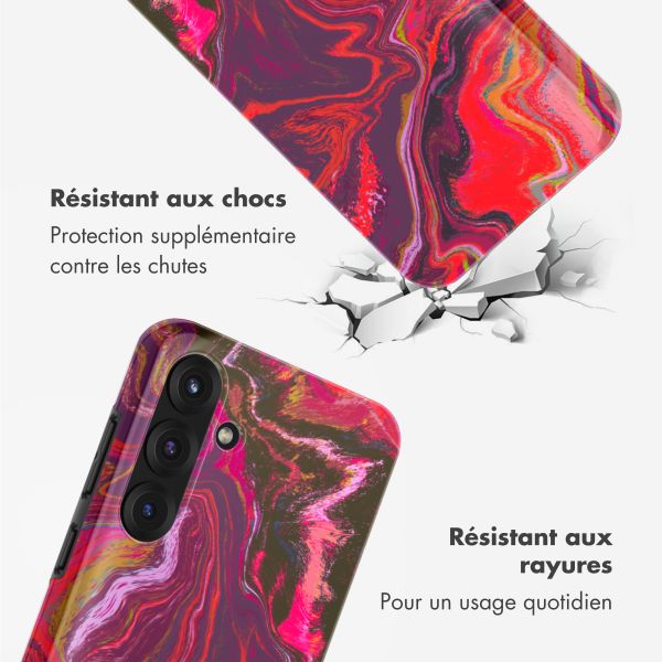 Selencia Coque arrière Vivid Samsung Galaxy S25 Plus - Marble Purple