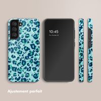 Selencia Coque arrière Vivid Samsung Galaxy S21 FE - Wild Spots Light Blue