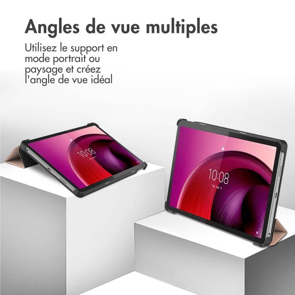 imoshion Coque tablette Trifold Lenovo Tab M10 5G - Rose Dorée