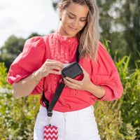 Selencia Cordon de téléphone avec petit sac - Midnight Black