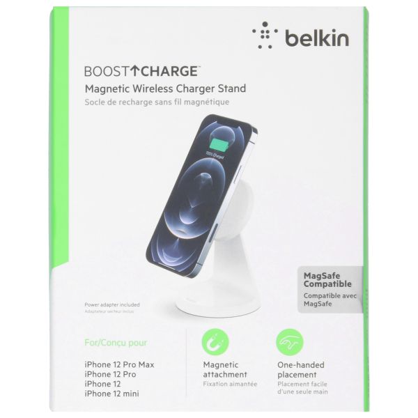 Belkin ﻿Boost↑Charge™ Magnetic Wireless Charger Stand MagSafe - Blanc