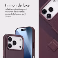 Accezz Étui de téléphone portefeuille en cuir 2-en-1 avec MagSafe Apple iPhone 17 Pro - Heath Purple