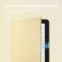 imoshion Étui de liseuse portefeuille Canvas Sleepcover Kobo Clara HD - Glitter Dorée