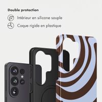 Selencia Coque arrière Vivid Samsung Galaxy S26 Ultra - Dream Swirl Chocolate