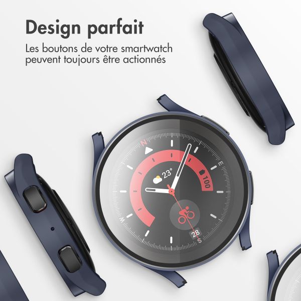 imoshion Coque rigide à couverture complète Samsung Galaxy Watch 5 44 mm - Bleu foncé