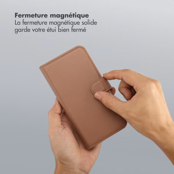 Selencia Étui portefeuille amovible Olyn avec MagSafe Samsung Galaxy A55 - Marron
