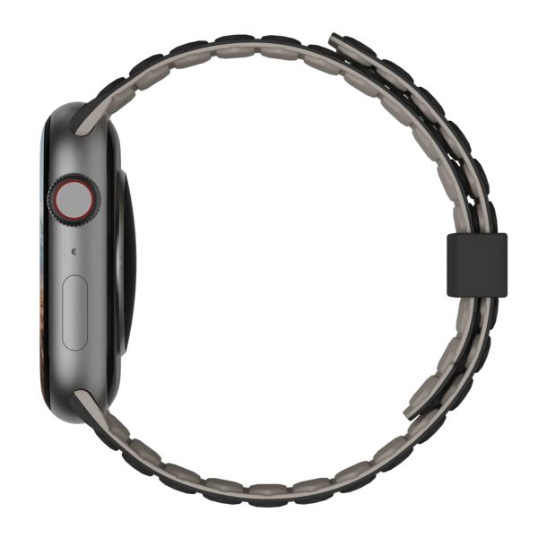 UAG Pathfinder | Bracelet en silicone réversible pour l'Apple Watch Series 1 à 10 / SE / Ultra (2) (44/45/46/49 mm) - Noir/Titane