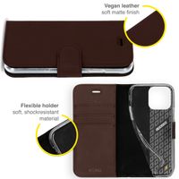 Accezz Étui de téléphone portefeuille Wallet Apple iPhone 13 Pro - Brun foncé