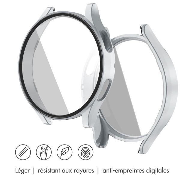 imoshion Coque rigide à couverture complète Samsung Galaxy Watch 4 44 mm - Argent