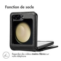 imoshion Étui de télephone portefeuille Luxe Samsung Galaxy Z Flip 6 - Noir