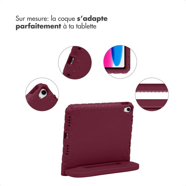 imoshion Coque kidsproof avec poignée Apple iPad 11 (2025) 11 pouces A16 / iPad 10 (2022) 10.9 pouces - Velvet Plum