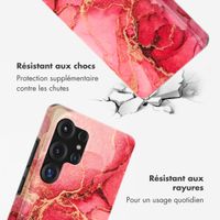 Selencia Coque arrière Vivid Samsung Galaxy S25 Ultra - Rosy Marble