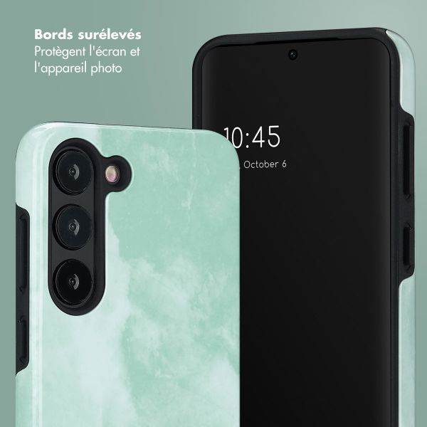 Selencia Coque arrière Vivid Samsung Galaxy S23 - Marble Grayed Jade